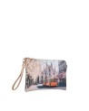  Ynot - Clutch Tg. S con tracolla in ecopelle stampa città