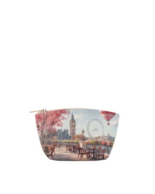  Ynot - Beauty Case Tg. XS in ecopelle stampa Città Yesbag