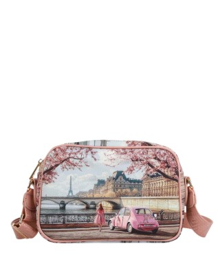  Ynot - Borsa camera bag in ecopelle con tasca posteriore in