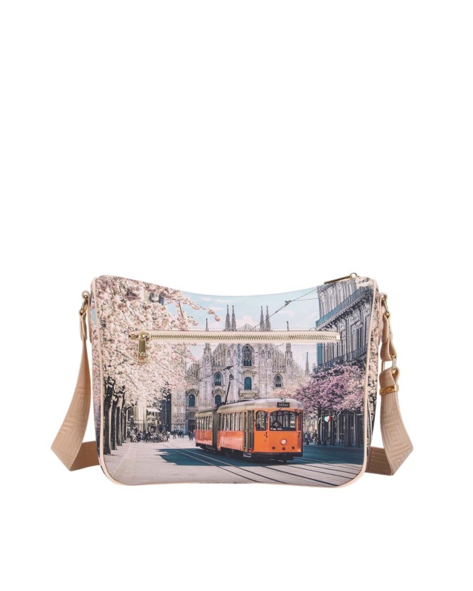  Ynot - Borsa a sacca con tracolla a nastro Tg. 
