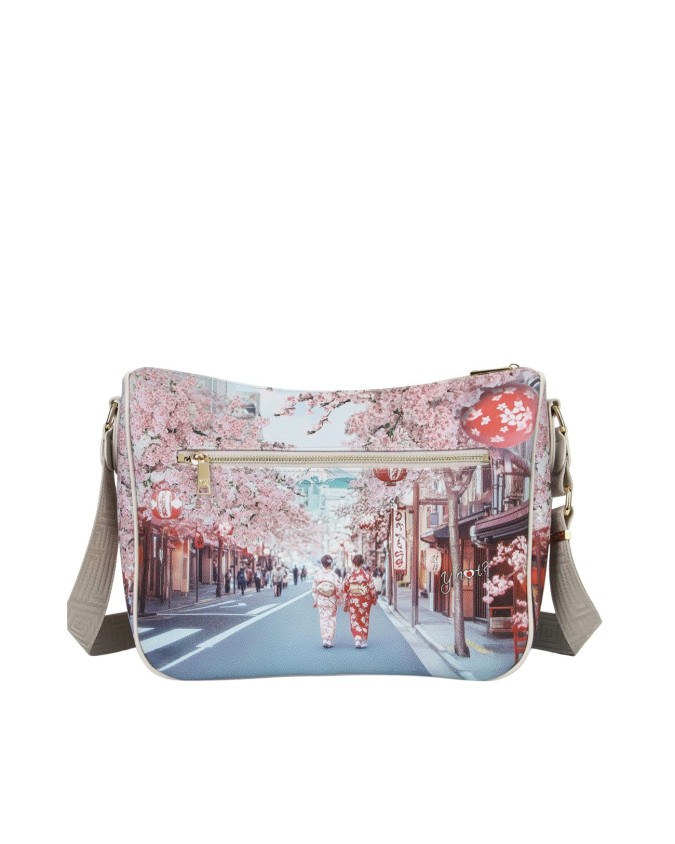 Ynot - Drawstring Bag with Ribbon Shoulder Strap, Size M, in