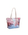  Ynot - Borsa shopping Tg. S in ecopelle stampa città Yesbag