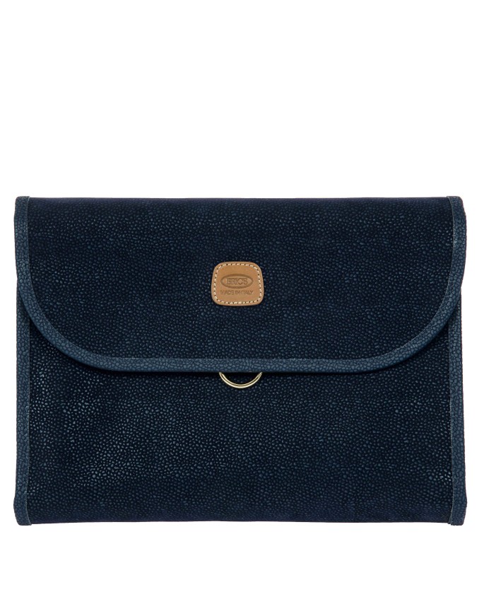 Bric's - Necessaire Tri Fold Grande in Tessuto Scamosciato Life