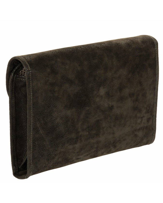  Bric's - Necessaire Tri Fold Grande in Tessuto Scamosciato Life