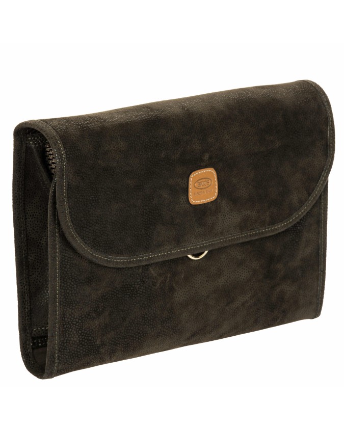  Bric's - Necessaire Tri Fold Grande in Tessuto Scamosciato Life