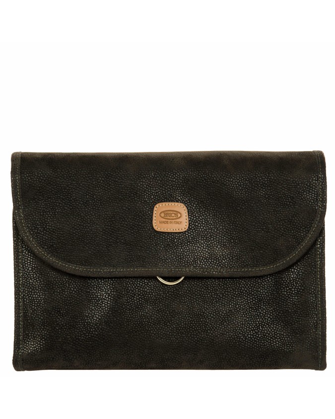  Bric's - Necessaire Tri Fold Grande in Tessuto Scamosciato Life