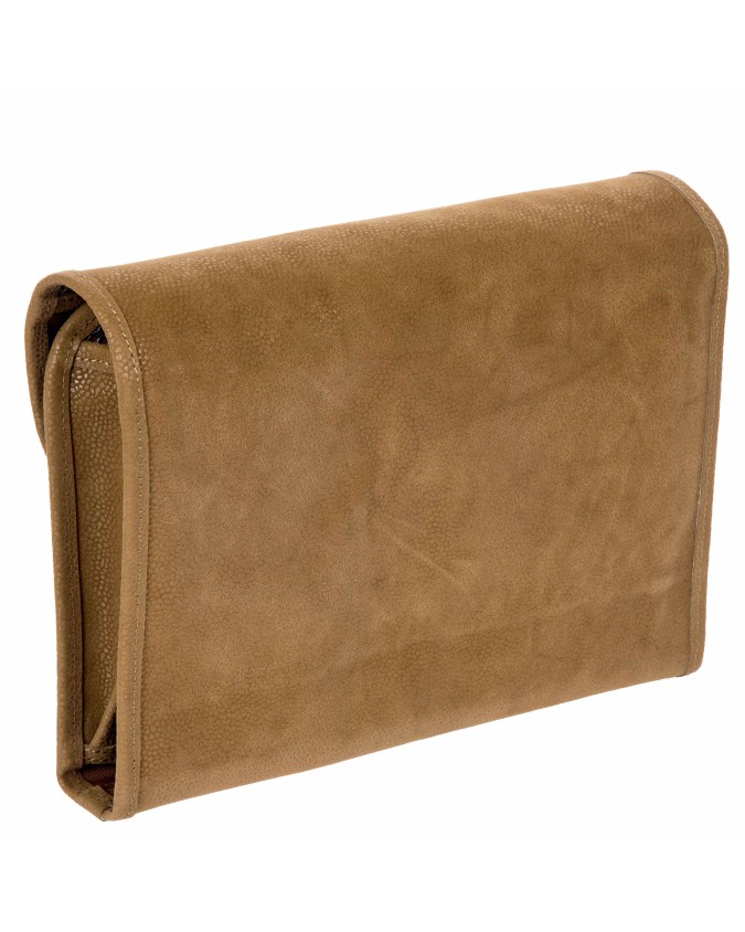  Bric's - Necessaire Tri Fold Grande in Tessuto Scamosciato Life