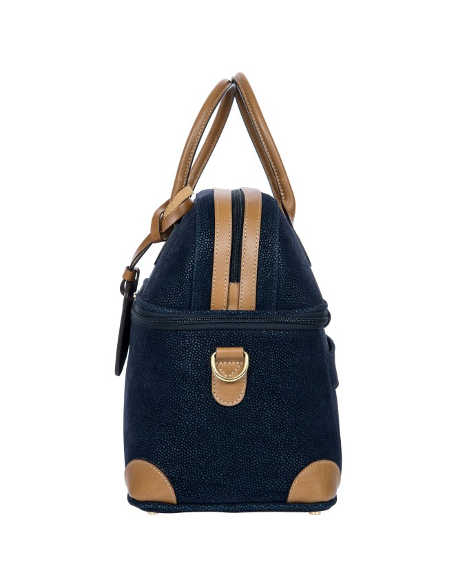  Bric's - Beauty Case con Doppio Manico in Tessuto Scamosciato