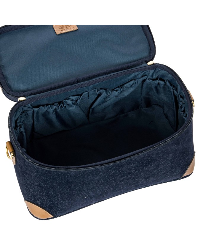  Bric's - Beauty Case con Doppio Manico in Tessuto Scamosciato