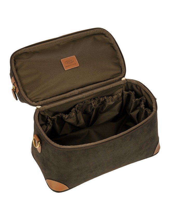  Bric's - Beauty Case con Doppio Manico in Tessuto Scamosciato