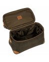  Bric's - Beauty Case con Doppio Manico in Tessuto Scamosciato