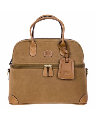  Bric's - Beauty Case con Doppio Manico in Tessuto Scamosciato