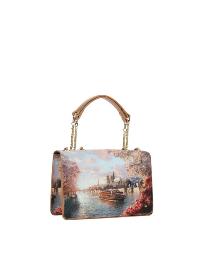  Ynot - Borsa postina Tg. S con patta e doppi manici in