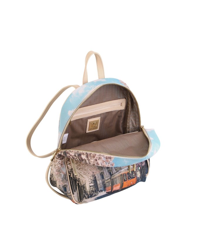  Ynot - Zaino Donna Tg. M con tasca esterna in Ecopelle Stampa