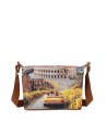  Ynot - Borsa Hobo Tg. S in ecopelle stampa città Yesbag
