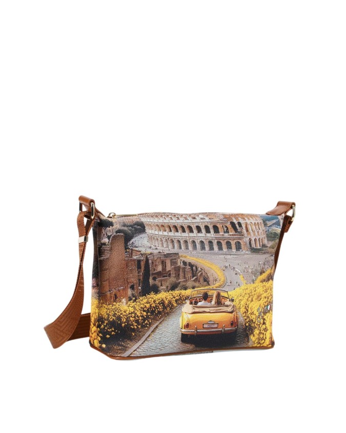  Ynot - Borsa Hobo Tg. S in ecopelle stampa città Yesbag