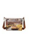  Ynot - Borsa Hobo Tg. S in ecopelle stampa città Yesbag