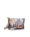  Ynot - Borsa Hobo Tg. S in ecopelle stampa città Yesbag