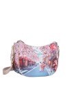  Ynot - Borsa a sacca Tg. L con tracolla in ecopelle stampa