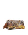 Ynot - Borsa bauletto in ecopelle con manico in metallo e