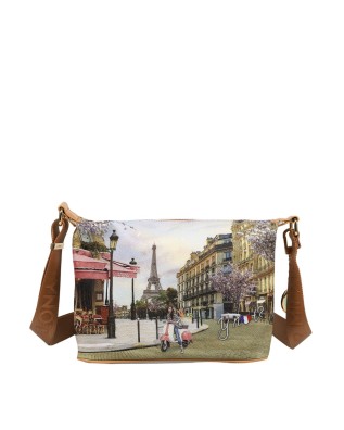  Ynot - Borsa a sacca Hobo Tg. S in ecopelle stampa città Yesbag 2