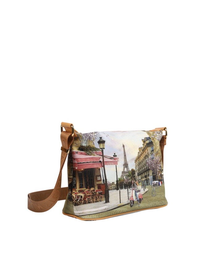  Ynot - Borsa a sacca Hobo Tg. S in ecopelle stampa città Yesbag