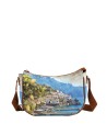 Ynot – Hobo-Tasche, Größe L, aus Kunstleder mit Stadtmotiv