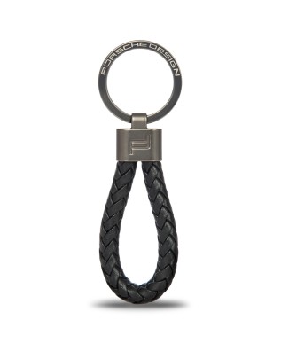  Porsche Design - Portachiavi con Cordino in Pelle Intrecciata