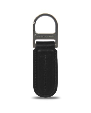 Porsche Design - Leather Keychain with Oval Metal Hook