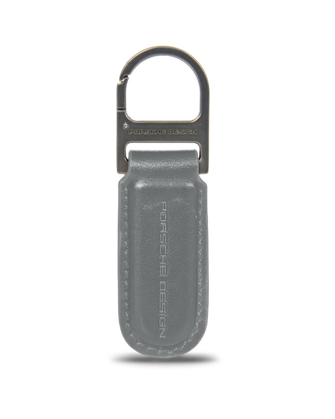 Porsche Design - Leather Keychain with Oval Metal Hook