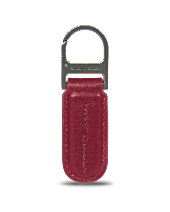 Porsche Design - Leather Keychain with Oval Metal Hook