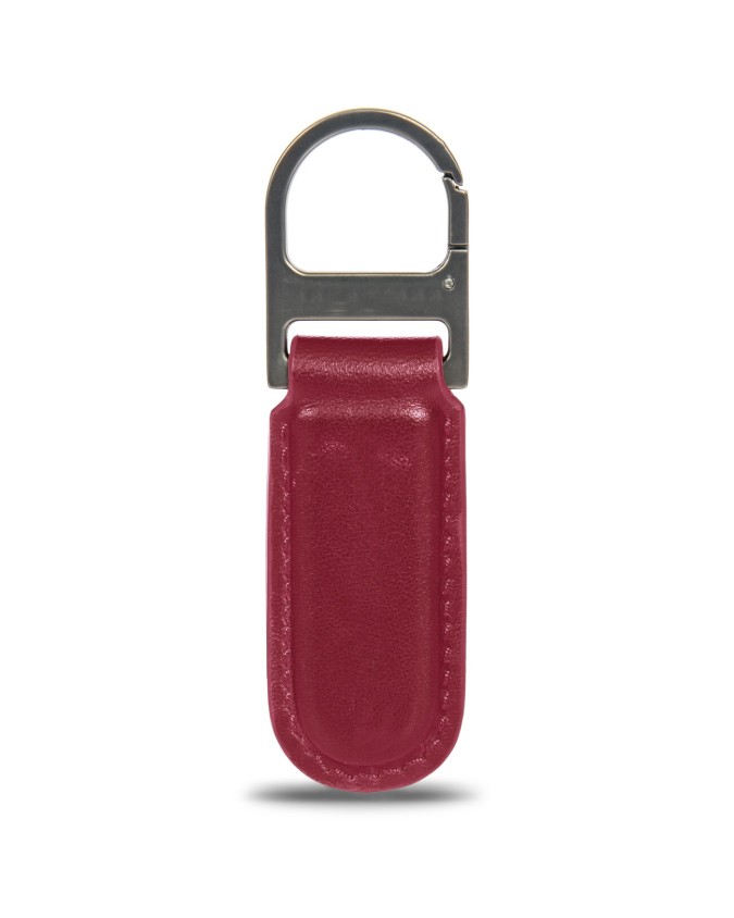 Porsche Design - Leather Keychain with Oval Metal Hook