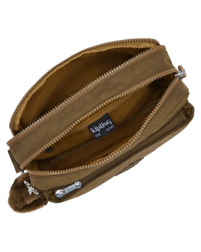  Kipling - Borsa a tracolla a doppio scomparto in nylon Abanu M