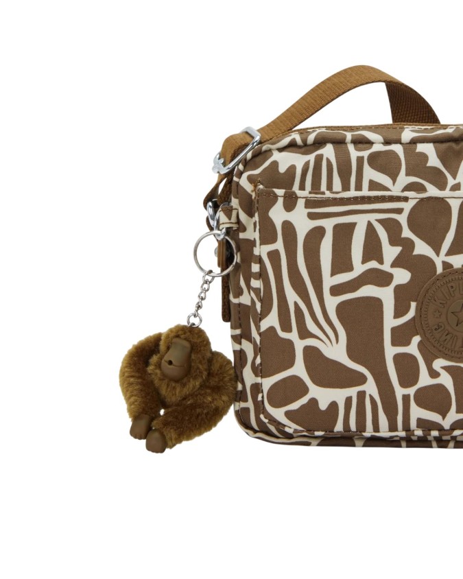  Kipling – Borsa a tracolla in nylon con portachiavi a