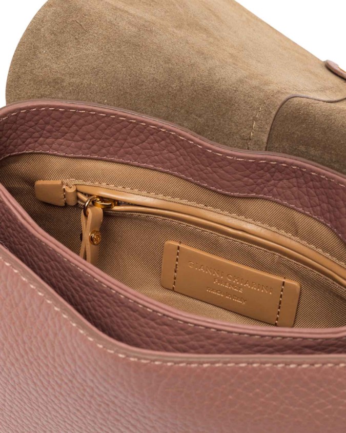  Gianni Chiarini - Borsa a spalla orizzontale in pelle grana