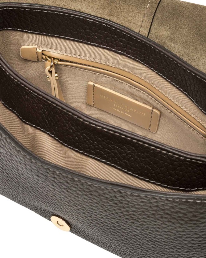  Gianni Chiarini - Borsa a spalla orizzontale in pelle grana