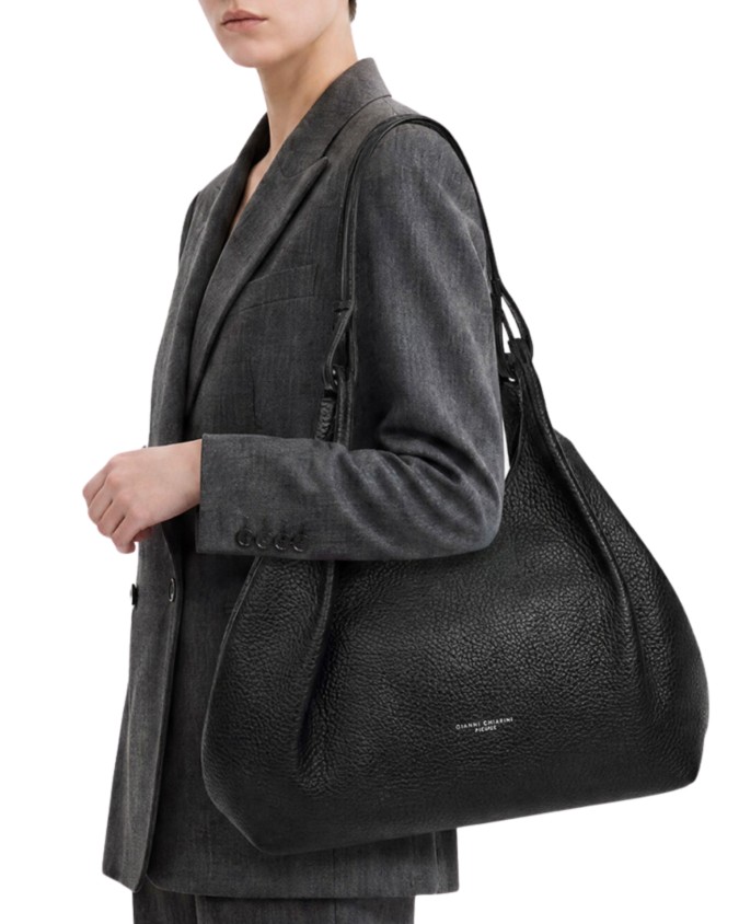  Gianni Chiarini - Borsa a spalla in pelle grana maxi Tg. 