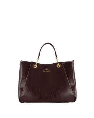 Braccialini - Amy Large Handbag with a Shiny Faux Leather...