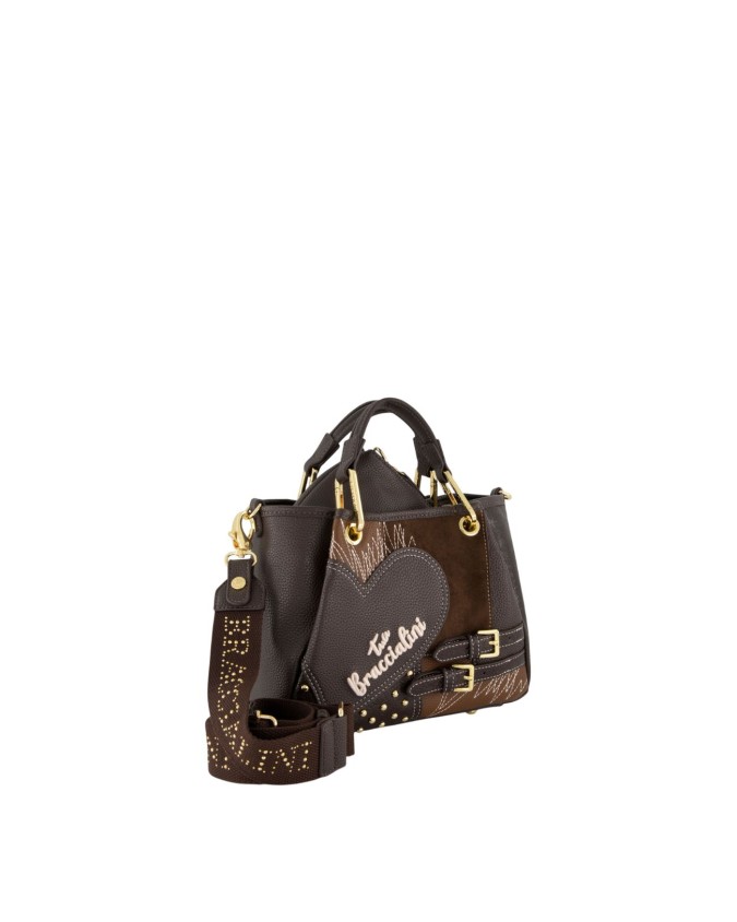  Braccialini - Borsa a mano con tracolla in ecopelle Tg.S Amy