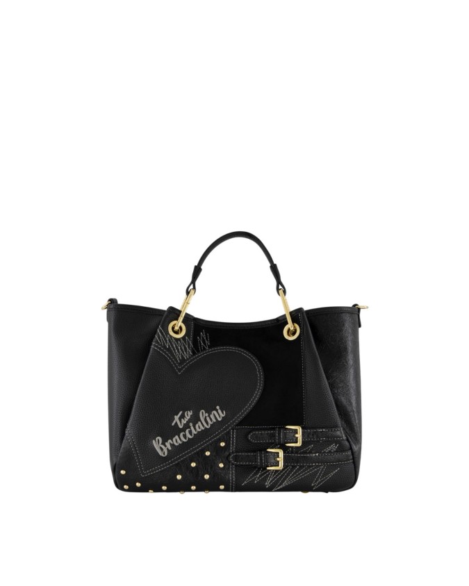  Braccialini - Borsa a mano con tracolla in ecopelle Tg. 