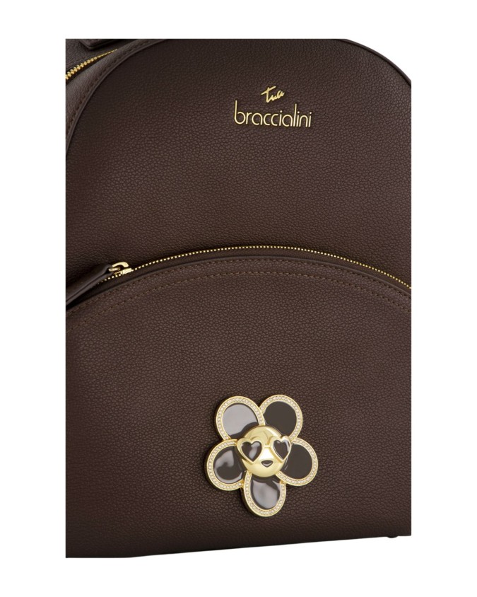  Braccialini - Zainetto donna in ecopelle con charm frontale