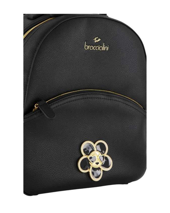  Braccialini - Zainetto donna in ecopelle con charm frontale