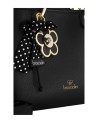 Braccialini - Large faux leather handbag with keychain and ribbon by Beth