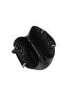Braccialini - Large faux leather handbag with keychain and ribbon by Beth
