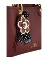 Braccialini - Large faux leather handbag with keychain and ribbon by Beth