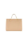 Braccialini - Large faux leather handbag with keychain and ribbon by Beth