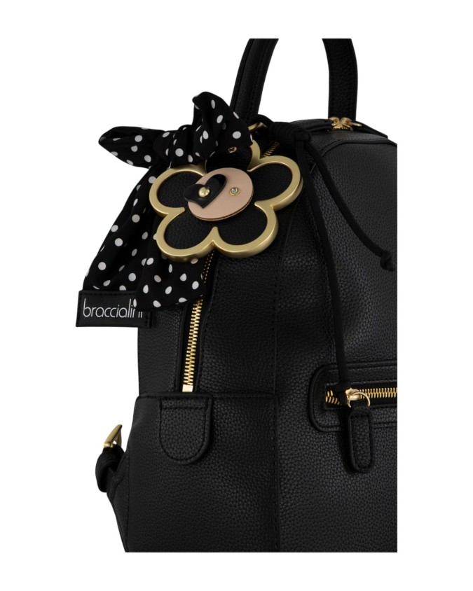  Braccialini - Zaino donna in ecopelle con portachiavi e
