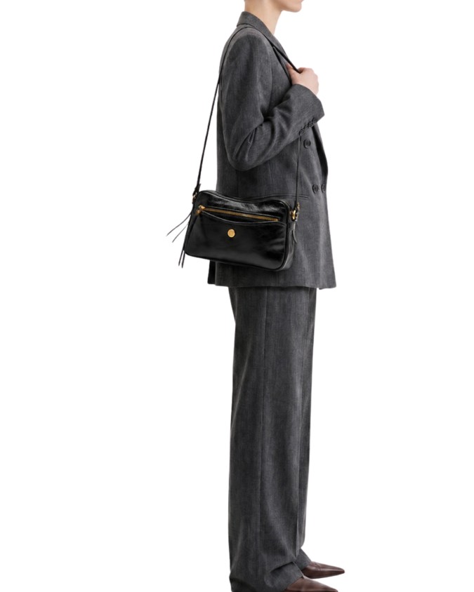  Gianni Chiarini - Borsa a Tracolla con Tasca Frontale in Pelle