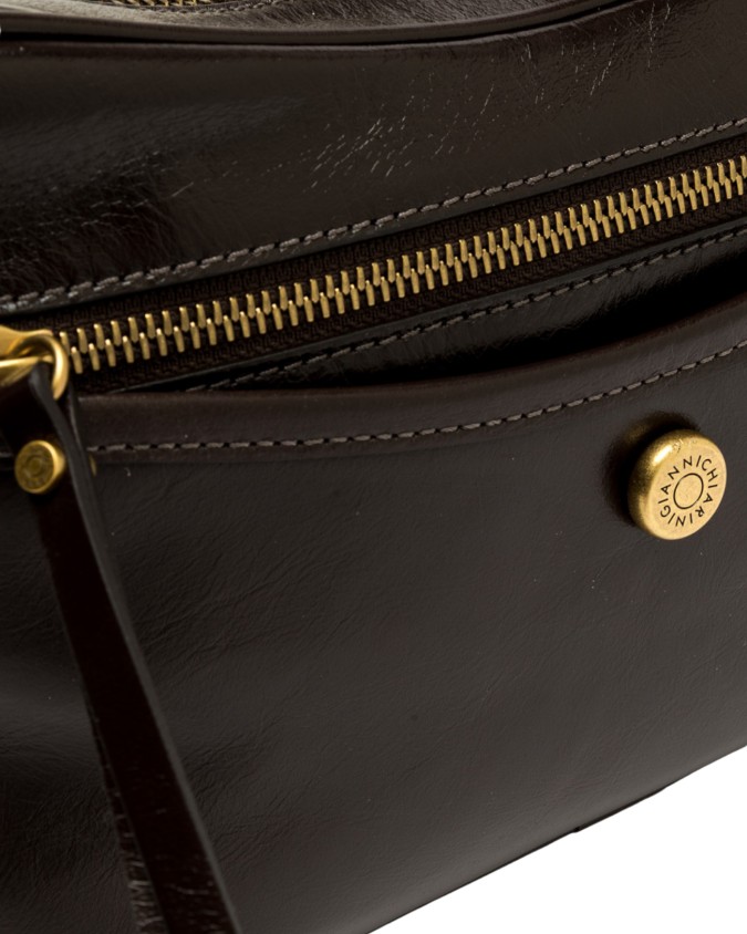  Gianni Chiarini - Borsa a Tracolla con Tasca Frontale in Pelle