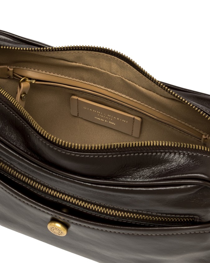  Gianni Chiarini - Borsa a Tracolla con Tasca Frontale in Pelle